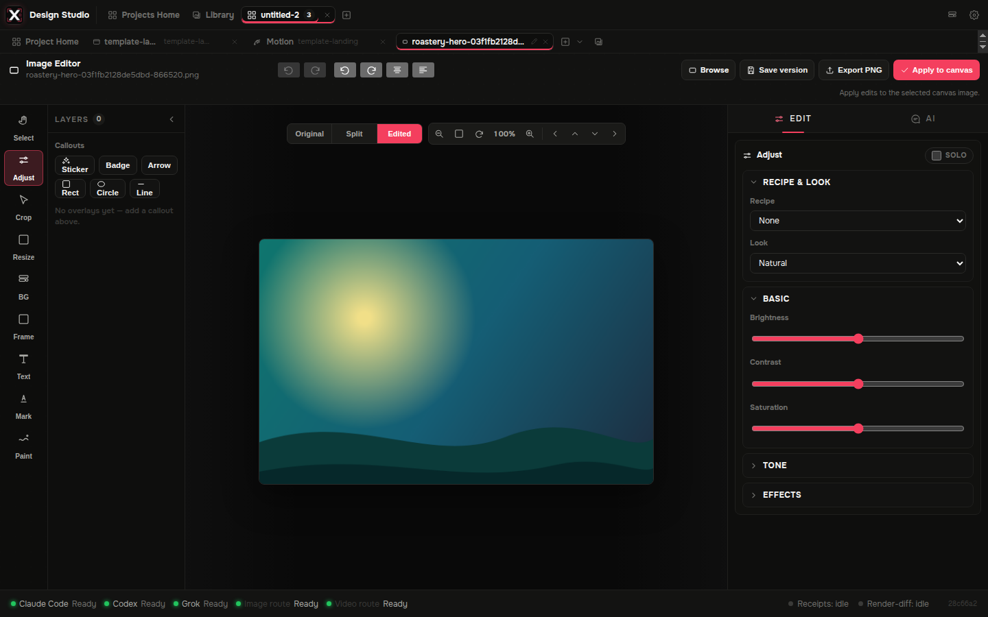 Historical v0.6.78 ShellX Design Studio Image Editor reference